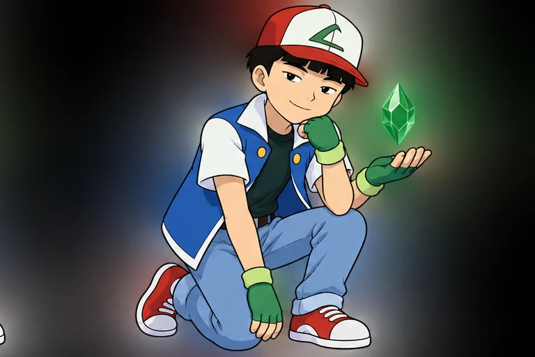 KIMASH thinking with a green crystal